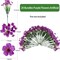 20 Bundles UV Resistant Artificial Flowers for Outdoor Decor - Realistic Faux Silk Purple Flowers with Plastic Greenery - Non-Fade Fake Plants for Window Box, Front Porch, and Hanging Planters